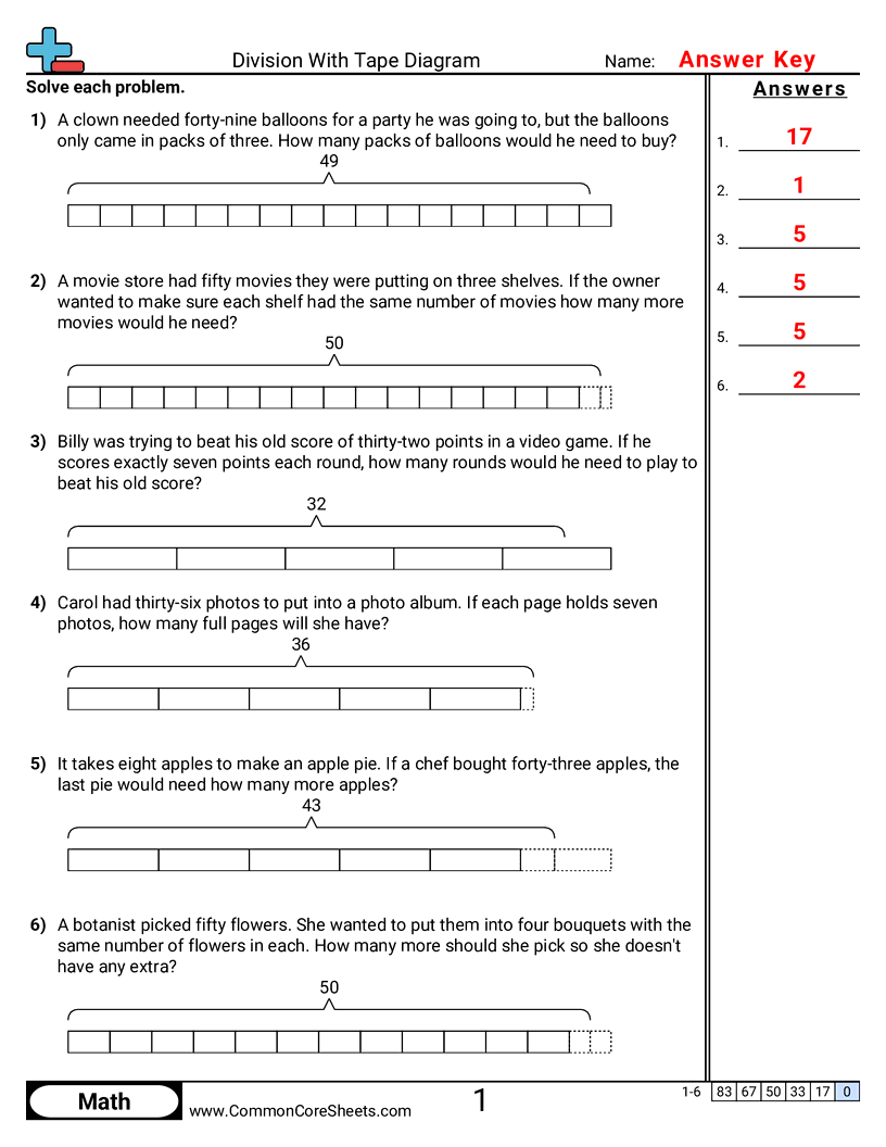 Share - division-with-tape-diagram worksheet