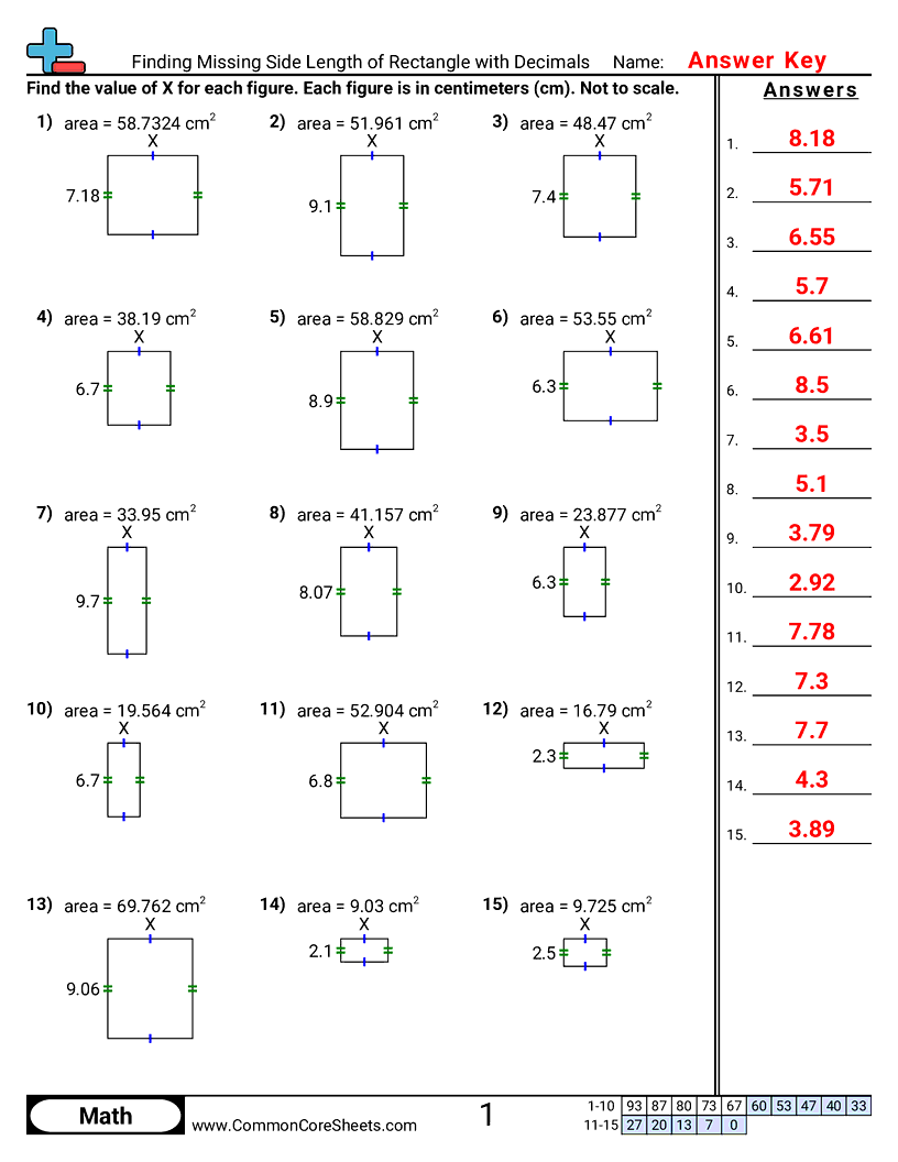  - finding-missing-side-length-of-rectangle-with-decimals worksheet