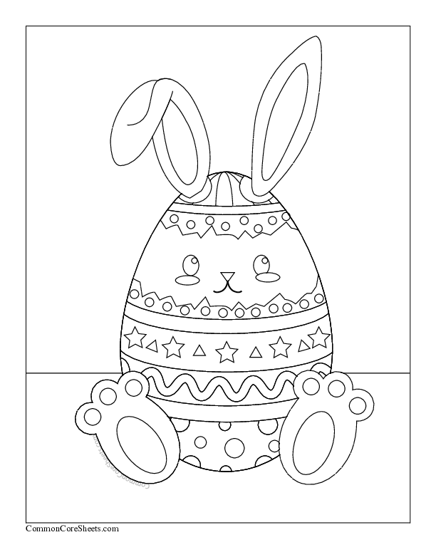 Share - Bunny as Egg worksheet