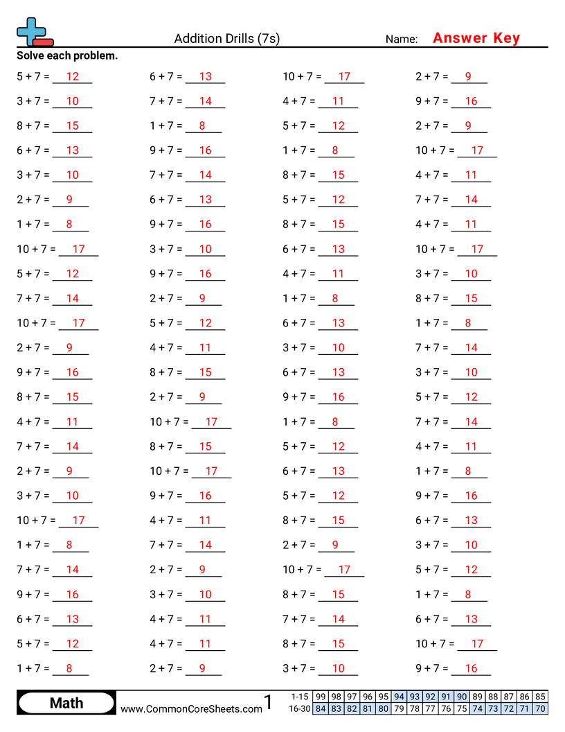  - 7s-horizontal worksheet