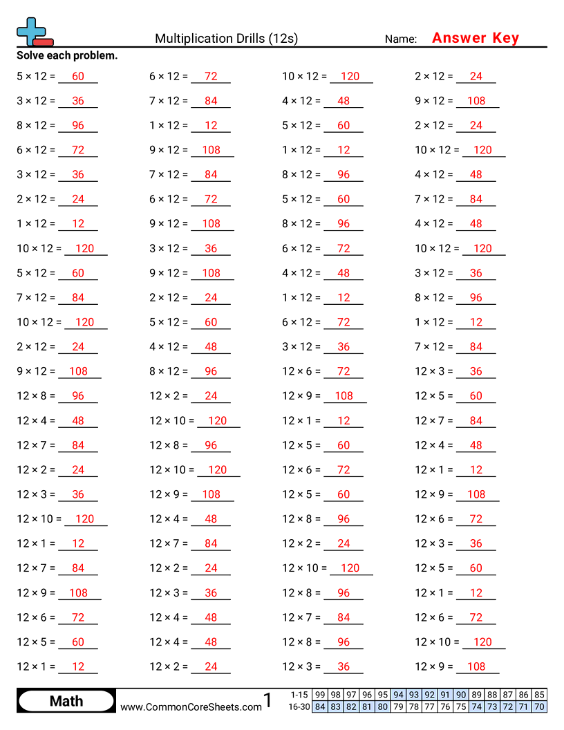  - 12s-horizontal worksheet