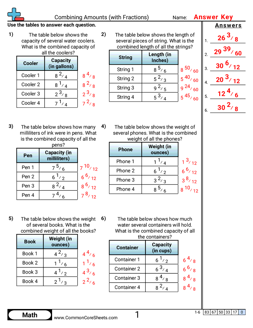 5.N.3.3 Worksheets - combining-amounts worksheet