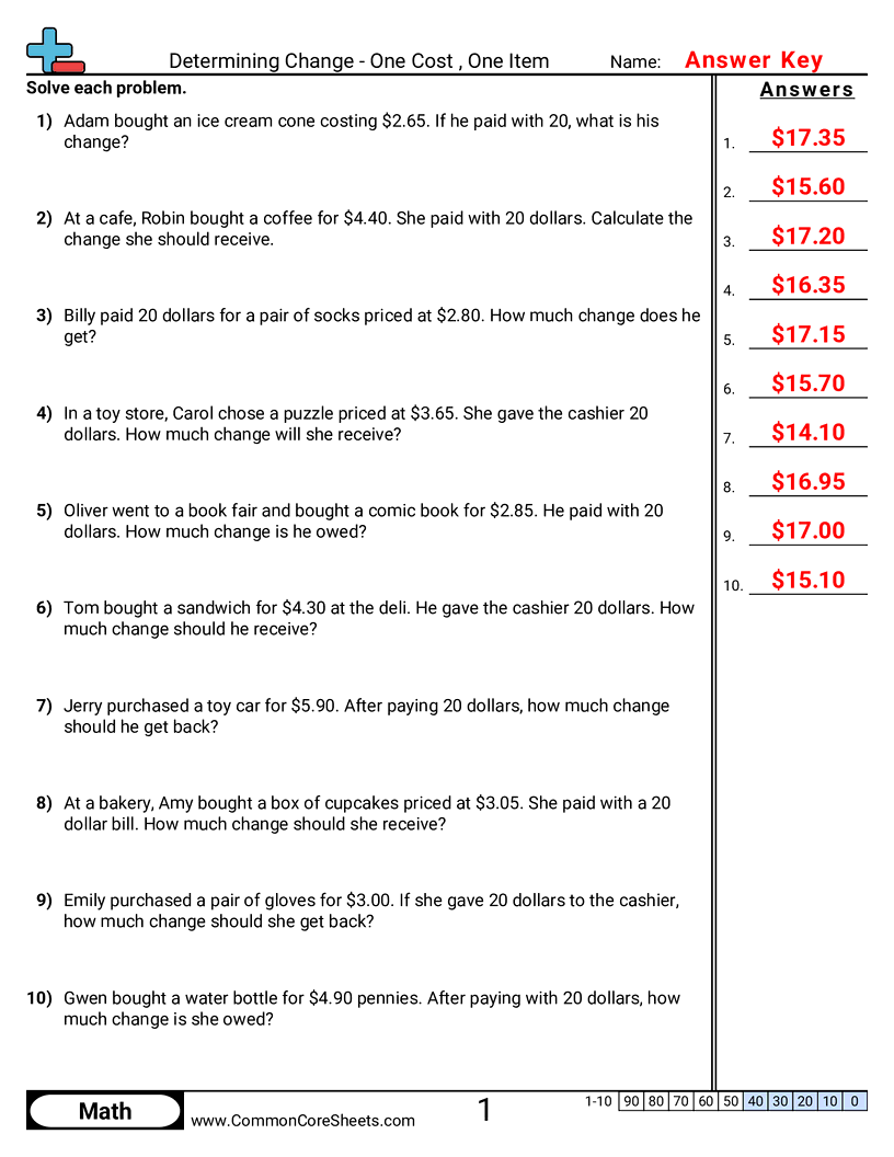 4.N.4.2 Worksheets - one-item-one-cost worksheet