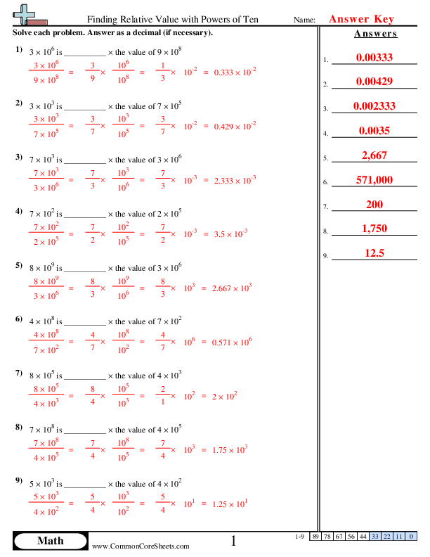  - finding-relative-value-with-powers-of-ten worksheet