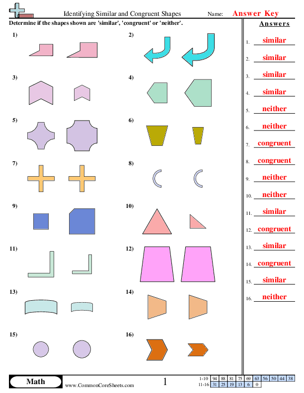  - identifying-similar-and-congruent-shapes worksheet