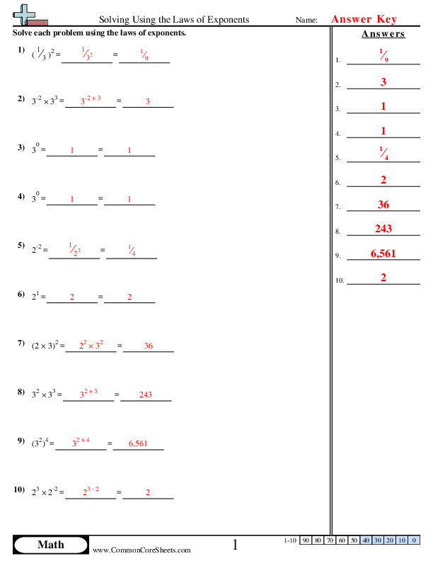  - solving-using-the-laws-of-exponents worksheet